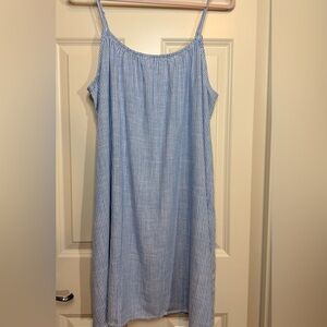 H&M Blue and White Striped Dress